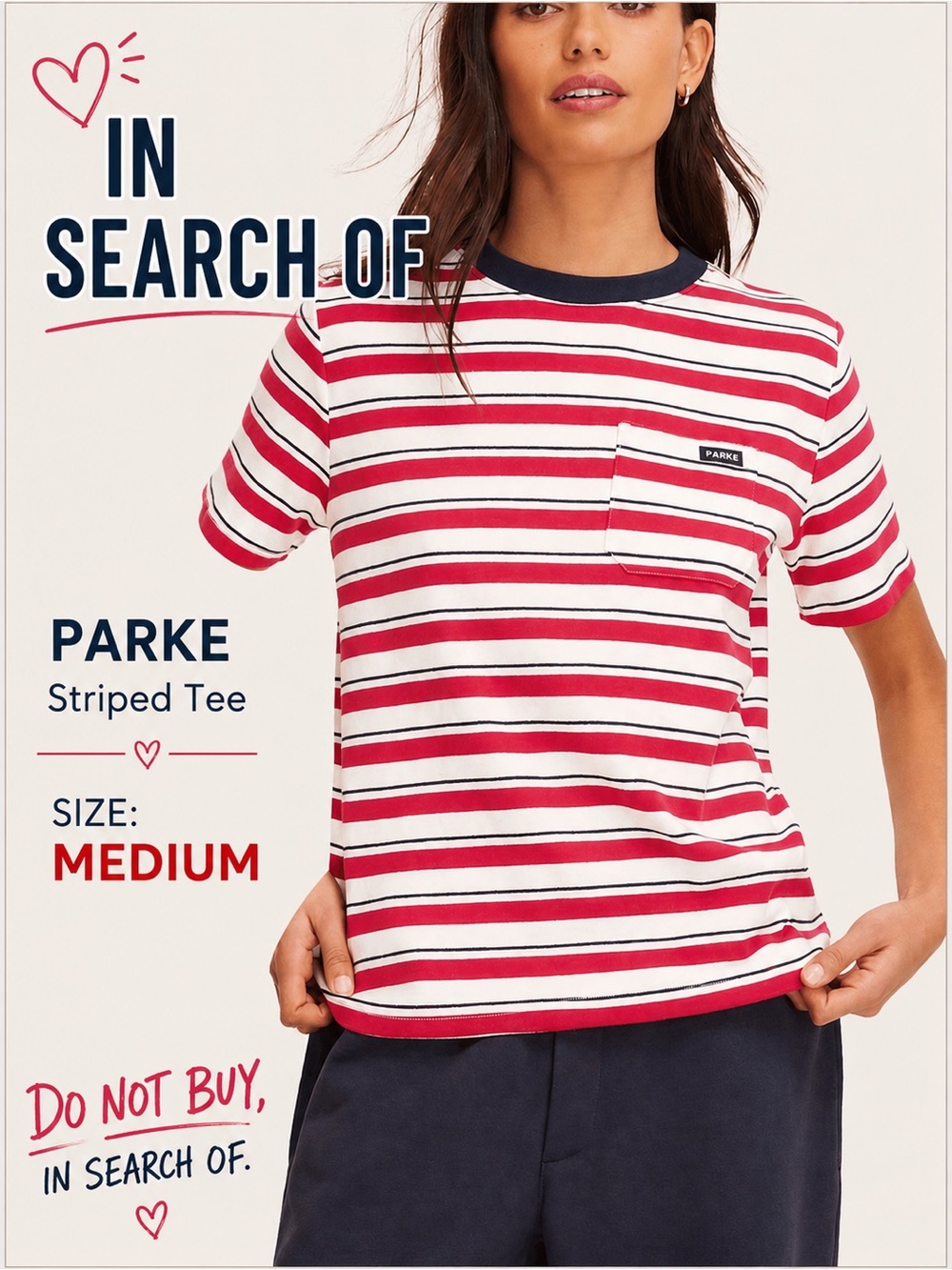 ISO!!! DO NOT BUY!! PARKE X TARGET Striped Tee in Red & White medium!